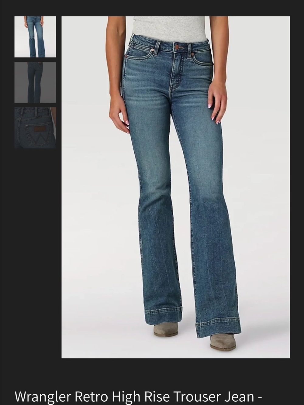 Wrangler High-Rise Retro Trouser Jeans - Blue